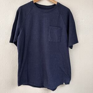 Sovereign Code Suburb Heather Navy Pique Crew Neck Pocket Men's T-Shirt Size L